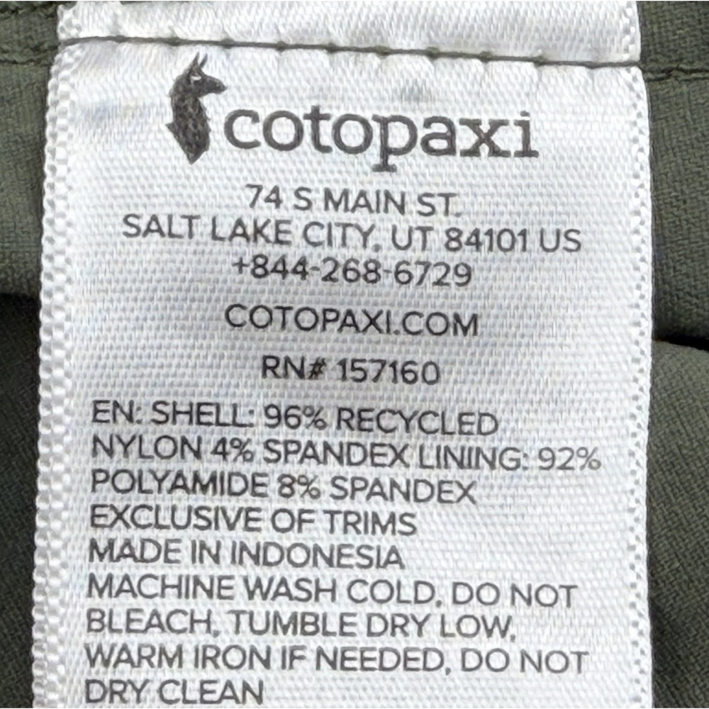 Cotopaxi Retro Active 7" Shorts Men's XL Fatigue Green Recycled Nylon Shorts - Picture 13 of 13
